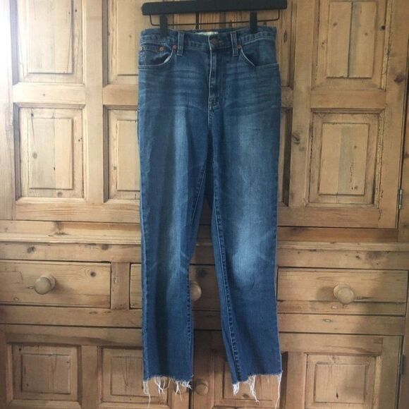 Madewell 25 Raw Hem Straight Ankle Jeans‎ - Picture 2 of 7